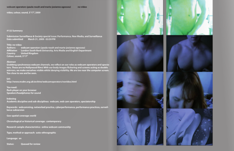stills from no video with description text